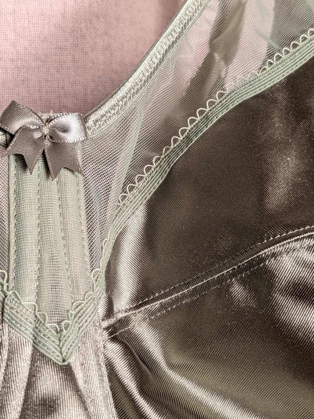 Goddess Keira Satin Underwire Bra Sage Green 42L
